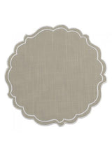SOTTOPIATT0 IN TESSUTO GRIGIO 35CM