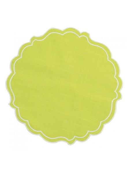 SOTTOPIATT0 IN TESSUTO VERDE 35CM