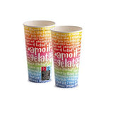 BICCHIERE 350ML DIAM.8,6 H12,5CM PAP-PE LUCIDO FUNNY CF=50PZ
