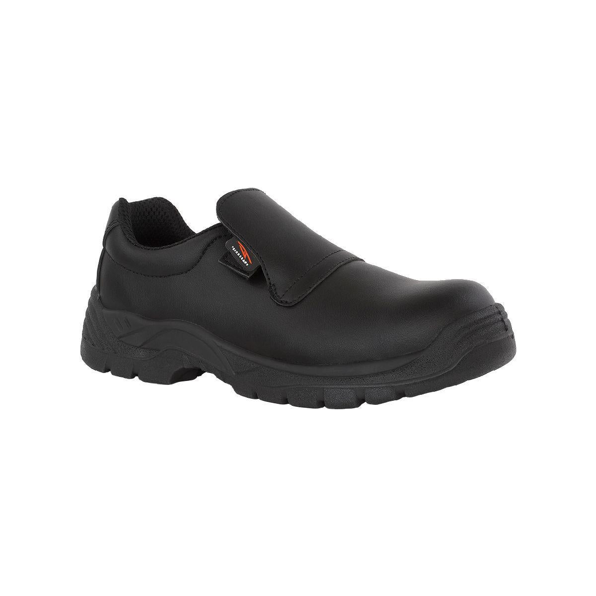 SCARPA MOCASSINO ANTINFORTUNISTICA PELLE NERA MOD."SILVER"