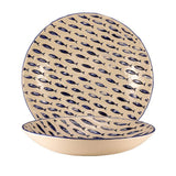 THALASSIOS PIATTO FONDO BIANCO/BLU DECORO RILIEVO Ø26H5CM