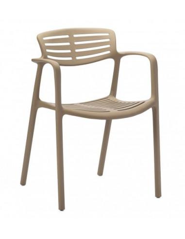 SEDIA TOLEDO COLOR SABBIA 55X58X68H