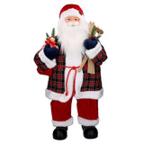 BABBO NATALE TESSUTO SCOZZESE ROSSO CMH79