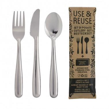 SET FORCH+COLT+CUCCH ACCIAIO INOX C/TOV.USE&REUSE