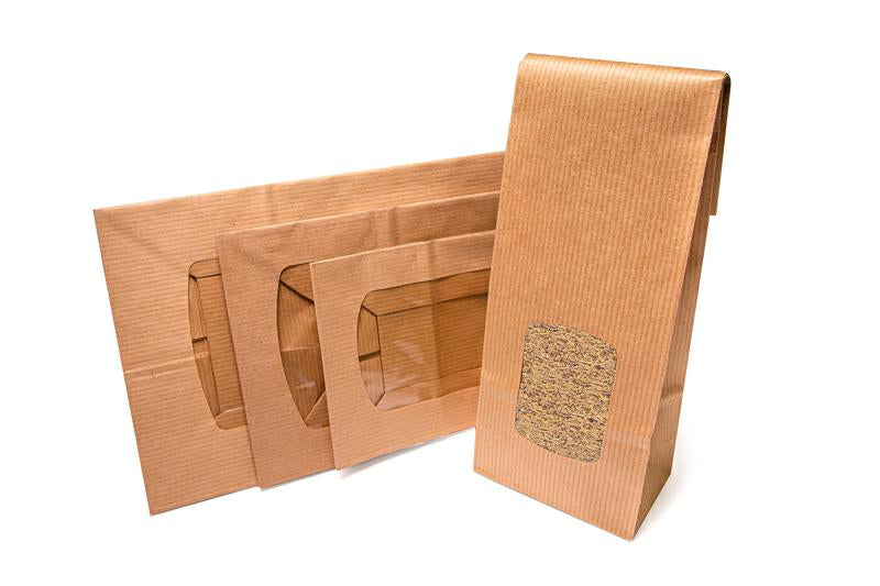 SACCHETTI FINESTRATIMILLERIGHE 12X34 CON SOFFIETTO CF=50PZ