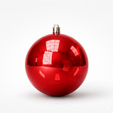 BOX 30 SFERE VETRO ROSSO METALLIZZATO D6CM
