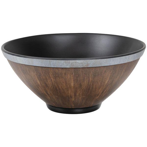 BOLO EFFETTO LEGNO MELAMINA 14CM SHOW PLATE BARRELL
