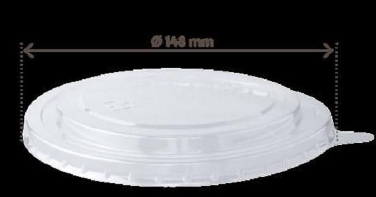 COPERCHIO INSALATIERA R-PET TRASPARENTE DIAM.15CM CF=50PZ