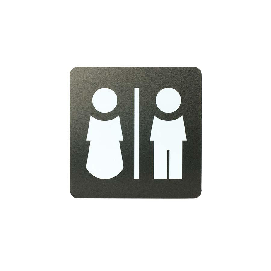 PITTOGRAMMA PVC NEROC/ST.BIANCA "UOMO/DONNA"