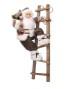 BABBO NATALE TESSUTOBIANCO SU SCALA 45CM