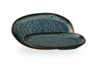PIATTO CASCADE SAPPHIRE BLU V.RETTANGOLARE 22X13 CHURCHILL