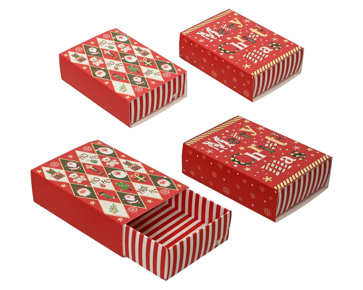 SCATOLA REGALO CARTA FSC 2 ASS. ROSSA 15X7 H18,5CM