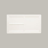 PIATTO GOURMET RETT.3 SCOMPARTI 39X21CM BIANCO