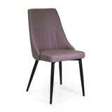 SEDIA OLIVER ECOPELLE TORTORA cm48x58h48/90
