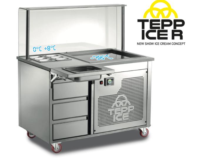 PIASTRA TEPP-ICE ATENA 1400X750X950H CON CASSETTI E RUOTE