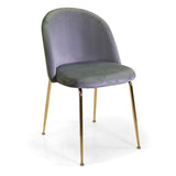 SEDIA SAMMI GRIGIO STRUTTURA ORO 50X57CM 47/77H