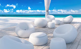 TAVOLINO/CONTENITORET-BALL BIANCO DIAM 77