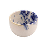 PHOBOS COPPETTA ROTONDA BIANCA PUNT.BLU Ø8,5H4,5CM STONEWARE