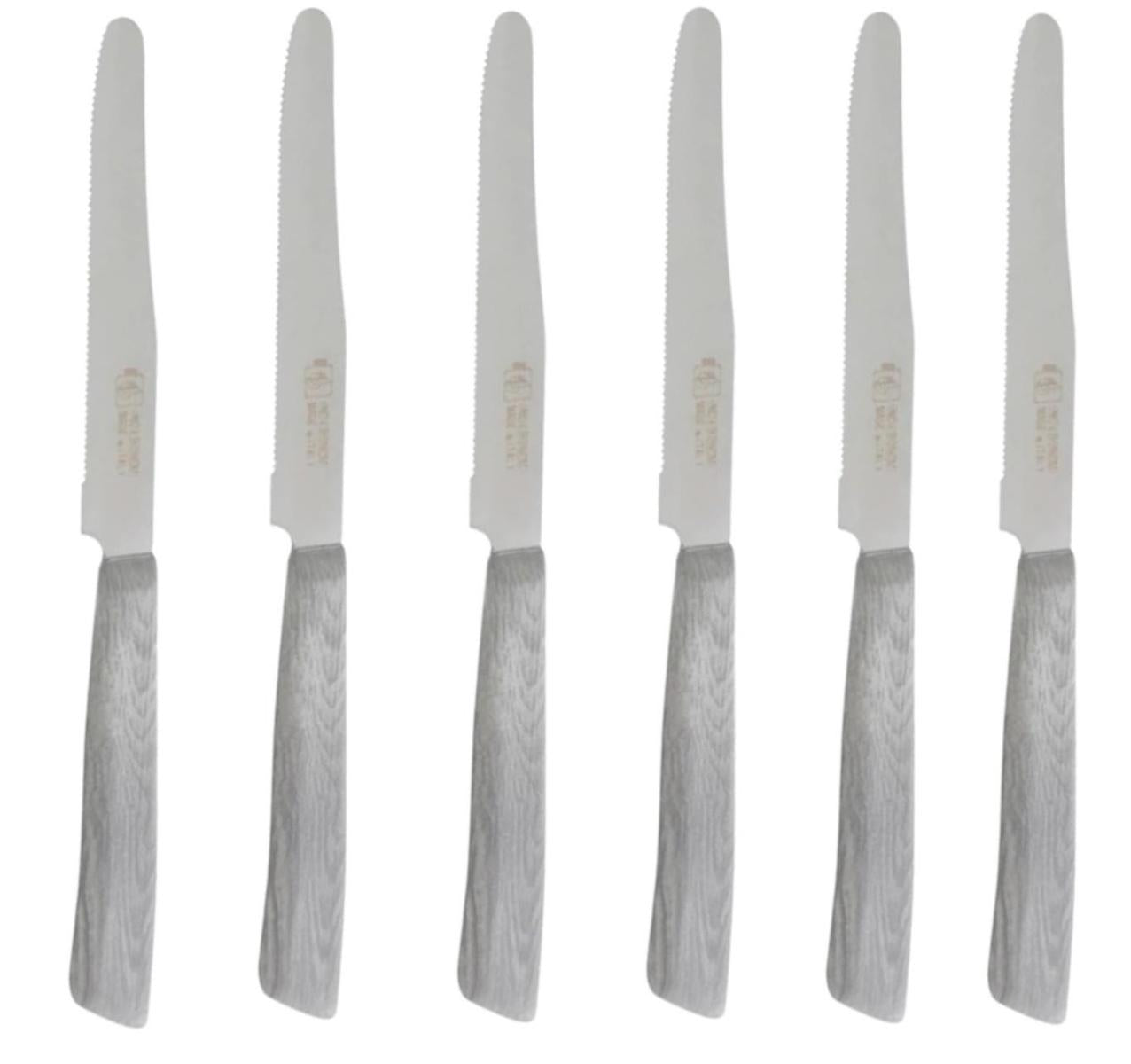 COLTELLO TAVOLA LEGNO SBIANCATO LAMA 11CM BLS=6PZ