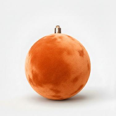 BOX SFERE FLOCCATE CARAMELLO D15CM