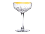 COPPE TIMELESS IN VETRO B/ORO 20CL CF=4PZ