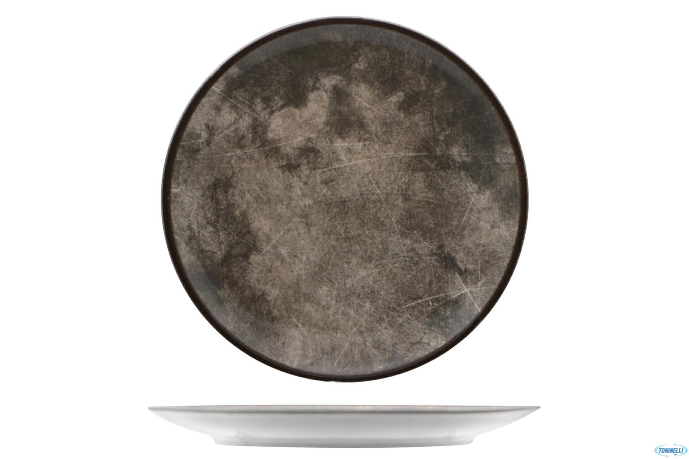 PIATTO ROTONDO SIVIGLIA 31CM "BROWN SKETCH"