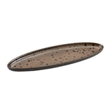 PHOBOS VASSOIO OVALEMARRONE RUGG. 37,5X12H3CM STONEW