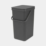 PATTUMIERA SORT&GO 16LT C/MANIGLIA GRIGIA