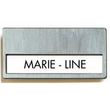CARTELLI IDENTIFICAZIONE 6,7x4 CM ARGENTO PLASTICA