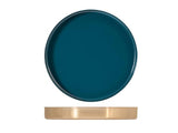 VASSOIO INOX TONDO VERDE OTTANIO
