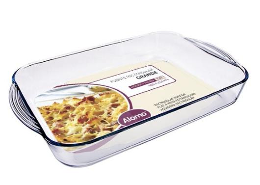 TEGLIA FORNO RETTANGOLARE IN VETRO 40X27