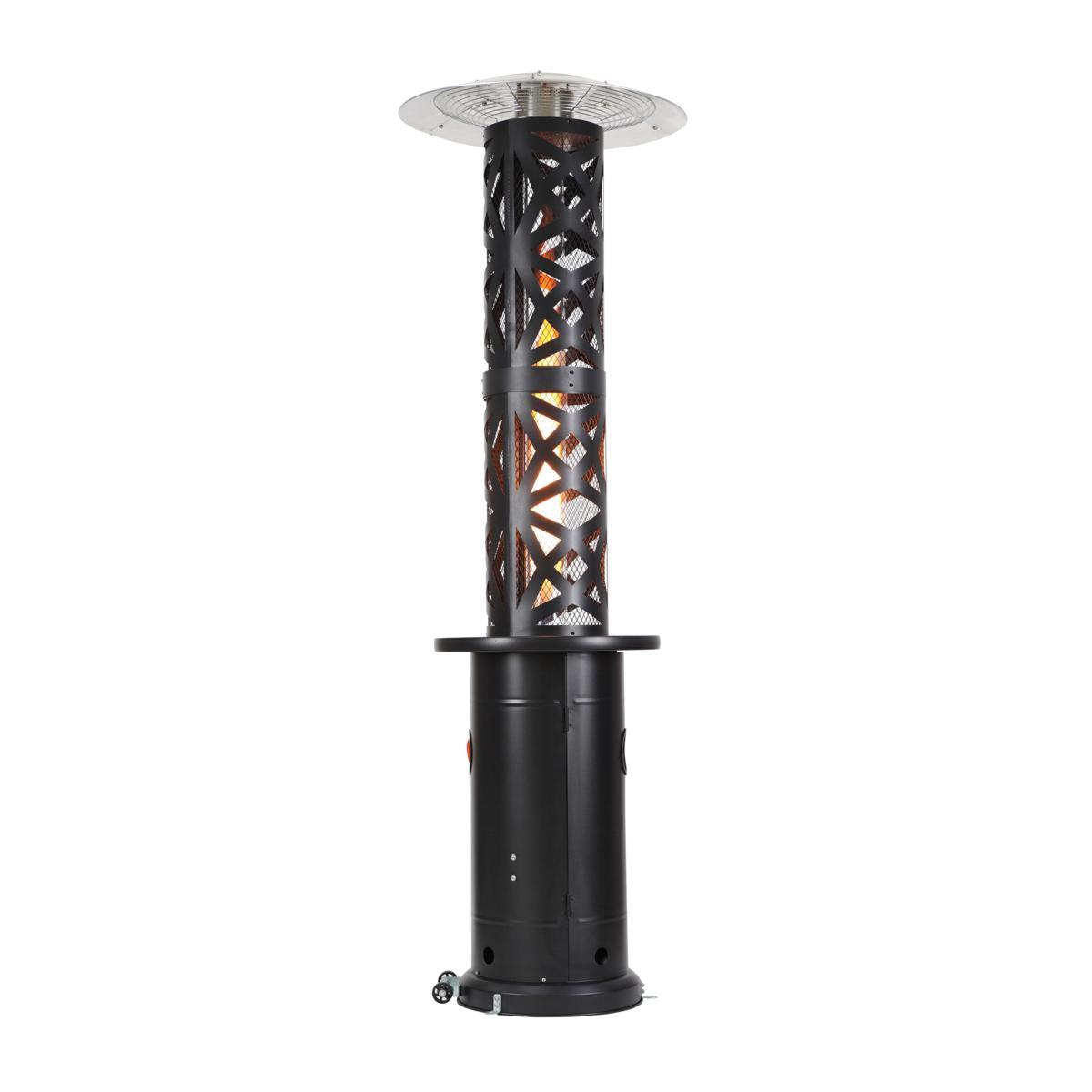 ARABESQUE STUFA A GAS NERA C/RUOTE CM70 H220