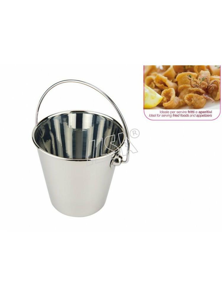 MINI SECCHIELLO "LINEA MONOPORZIONI" D.9 H.8.5 ACCIAIO INOX
