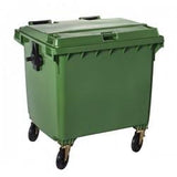 BIDONE RACC.DIFF CARRELLATO C/COP-PED 660LT VERDE