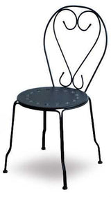 SEDIA METALLO NEW OLD ANTRACITE CHIARO cm41x48h90