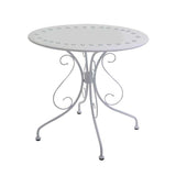 TAVOLO METALLO NEW OLD BIANCO CREMA TONDO cm ø70h72