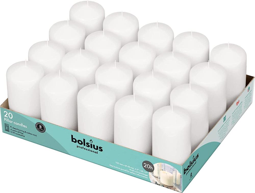 CANDELE STAMP BIANCHE 98X48MM BOLSIUS CF=20PZ