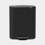 PATTUMIERA BO C/PEDALE 2 SCOMPARTI 2X30LT NERA OPACA