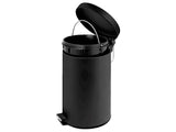 PATTUMIERA NERA METALLO 12LT C/PEDALE