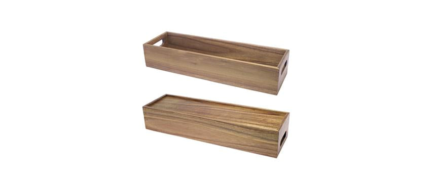 E.BUFFET ACACIA CASSETTA GN 2/4 H.10