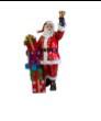 BABBO NATALE IN RESINA C/REGALI E LED ROSSO CM90X60XH152