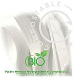 BIS POSATE FORCHETTA+COLTELLO+TOV "BIO-PLA" CT=250PZ