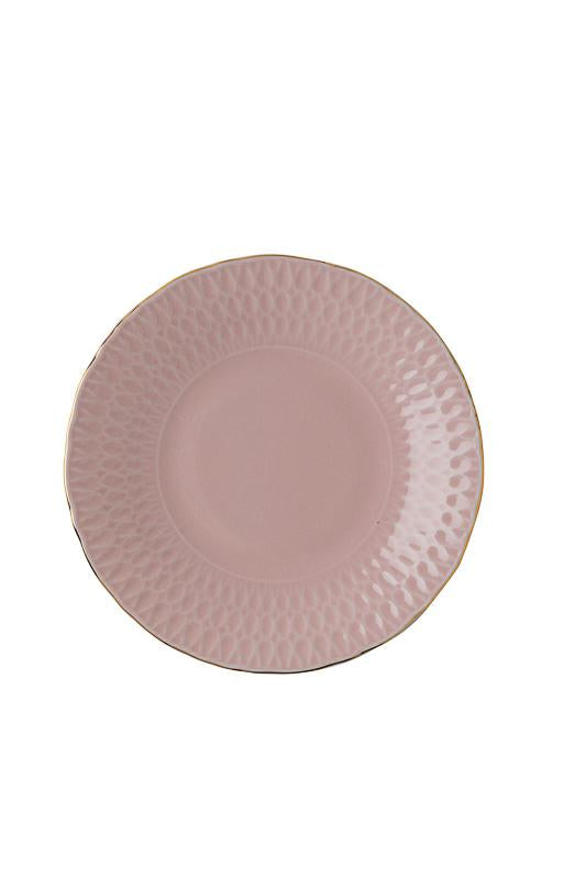 PIATTO PANE CONTESSA ROSA FILO ORO 16CM