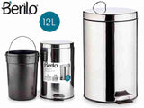 CESTINO 12 LT IN ACCIAIO CON PEDALE
