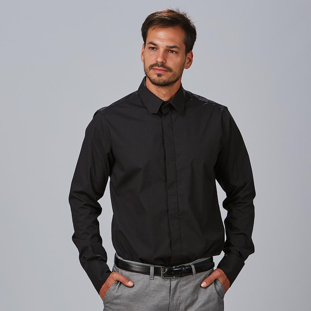 CAMICIA UOMO SLIM FIT 'SIMONE' NERA