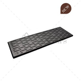 TAPPETINO IN GOMMA NERO 60X20 CON GRIGLIA IN ACCIAIO B021BLX