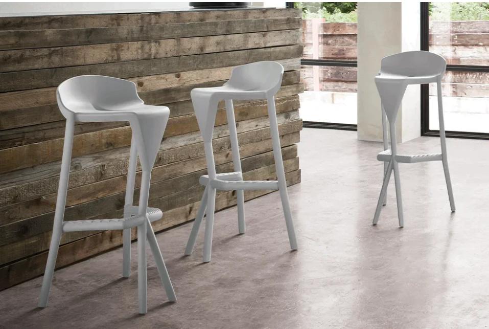 SGABELLO SHIVER GRIGIO PERLA