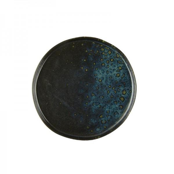 PIATTO FRUTTA "PHOBOS" NERO PUNT.BLU DIAM.20,5CM STW