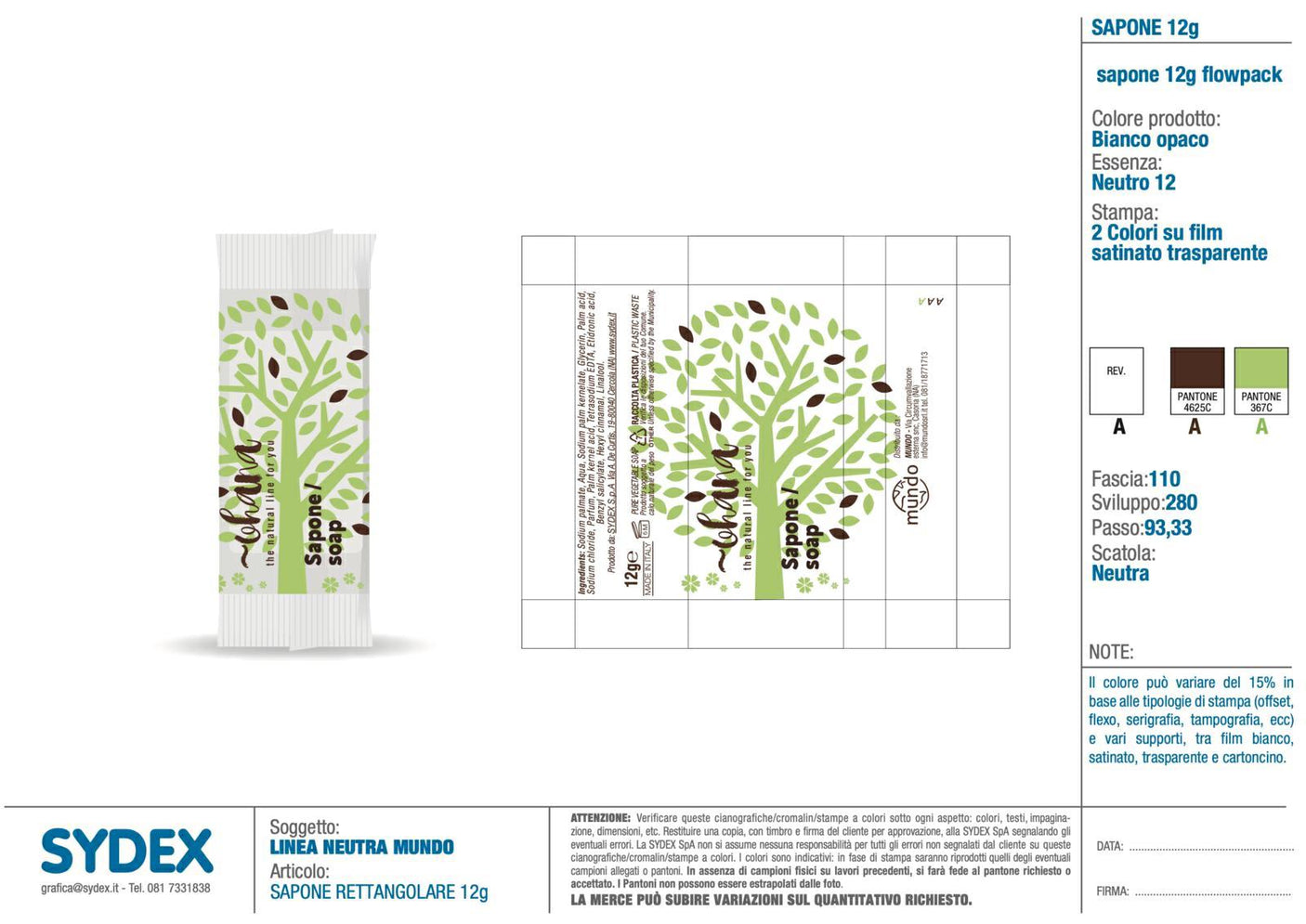 SAPONETTA RETTANGOLARE 12GR "OHANA" FLOW PACK CT=500PZ