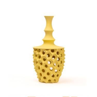 VASO TRAFORATO GIALLO 23X45